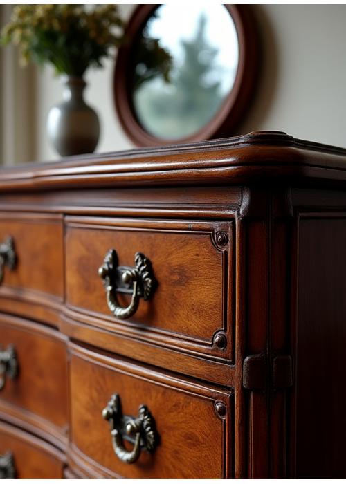 Restored Antique Dresser showcasing intricate woodwork