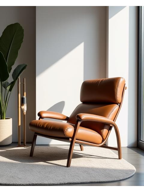 Modern Leather Lounge Chair for a contemporary space