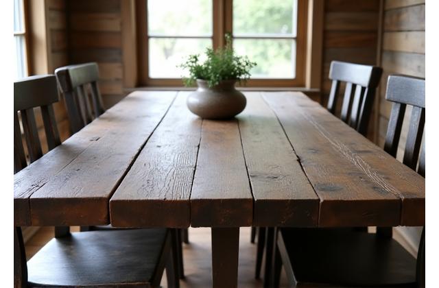 Reclaimed Wood Farmhouse Dining Table