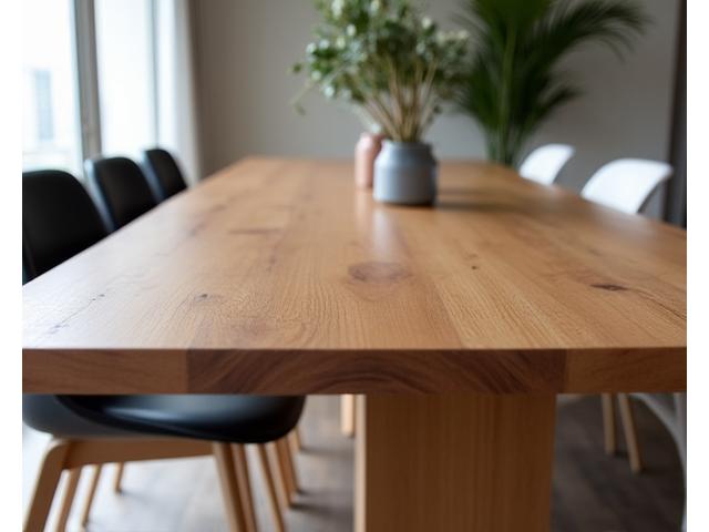 Custom-designed elegant wooden dining table