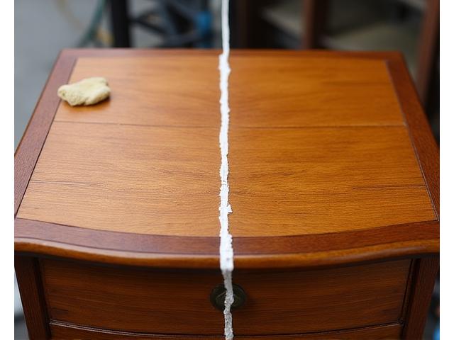 Before and after showing a beautifully restored antique wooden chest